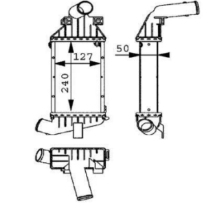 RADIATEUR AIR-INTERCOOLER-ECHANGEUR-REFROIDISSEUR AIR - 2108945 BEHR HELLA