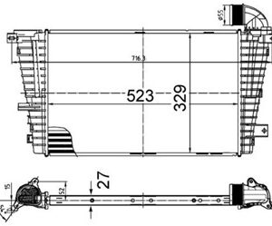 RADIATEUR  AIR-INTERCOOLER-ECHANGEUR-REFROIDISSEUR AIR - OPEL ASTRA/ZAPHIRA